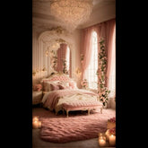 Trueliving  New designer Dark bed Laminated Finish & PU Finish 6Ft *6Ft *1Ft